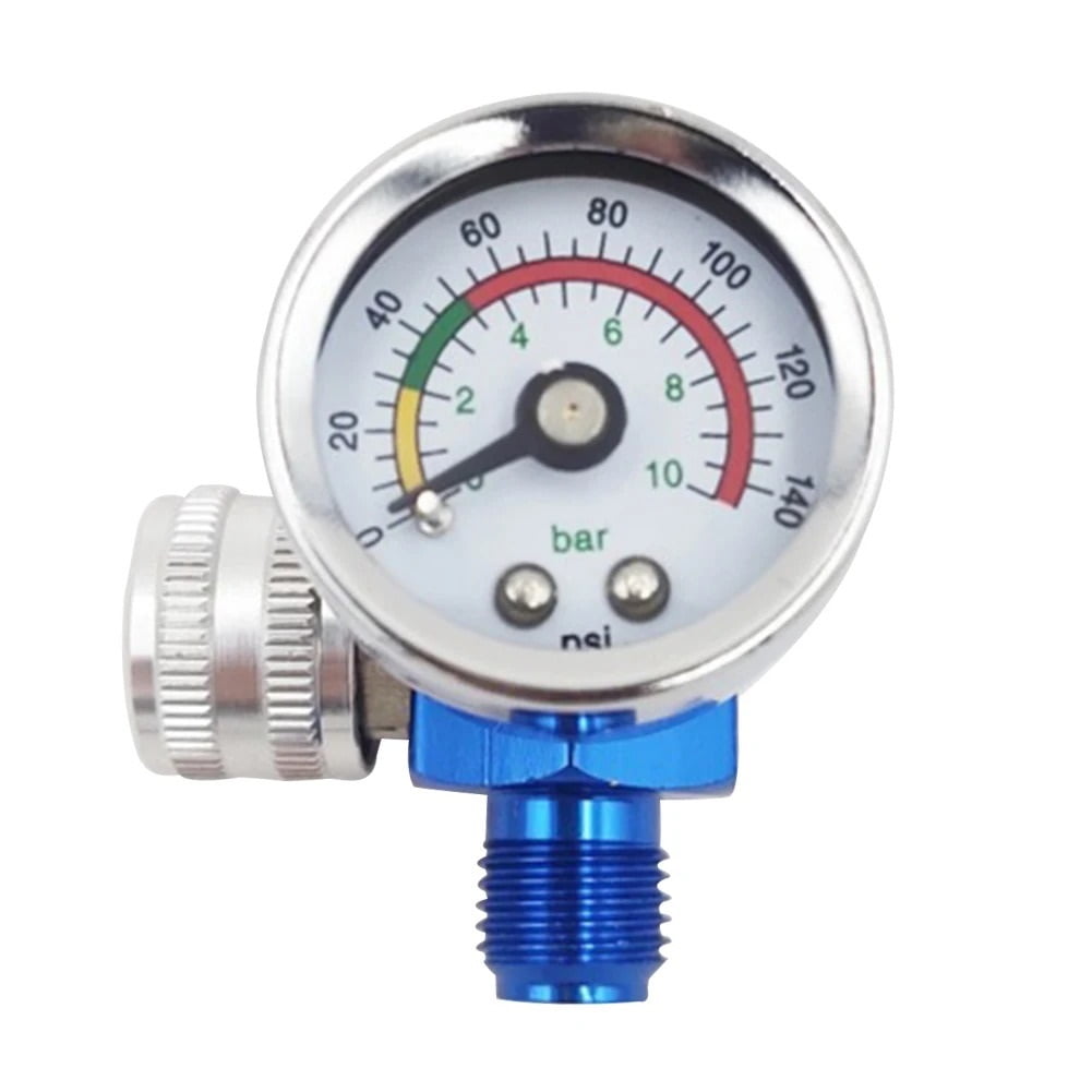 G1/4 Inch Spray Gun Adjust Air Pressure Regulator Gauge Car Auto Repair