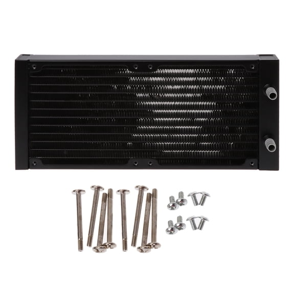 Pc Angled Radiator G1/4 Thread 240mm PC Water Heat Exchanger Computer Aluminum Heat ...