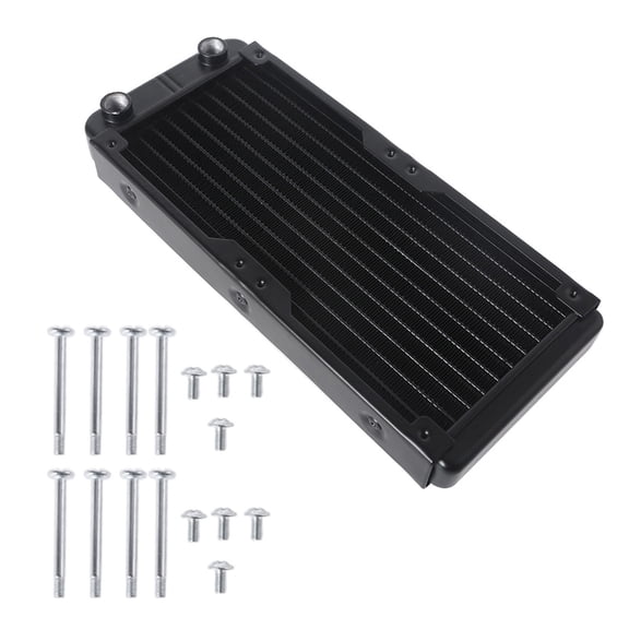 G1/4 Thread 240mm PC Water Heat Exchanger Computer Aluminum Heat Radiator Heat Sink for Computer Water Cooling System