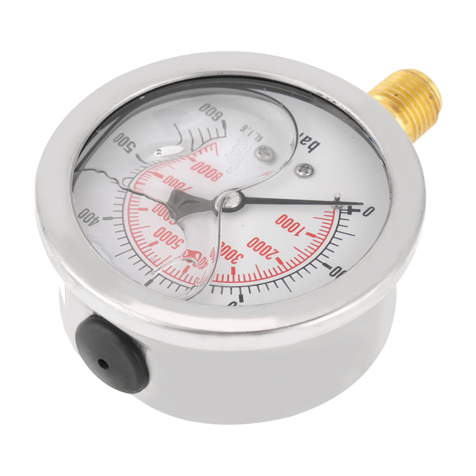 G1/4" Thread Stable Manometer, Hydraulic Pressure Gauge, Easy Reading