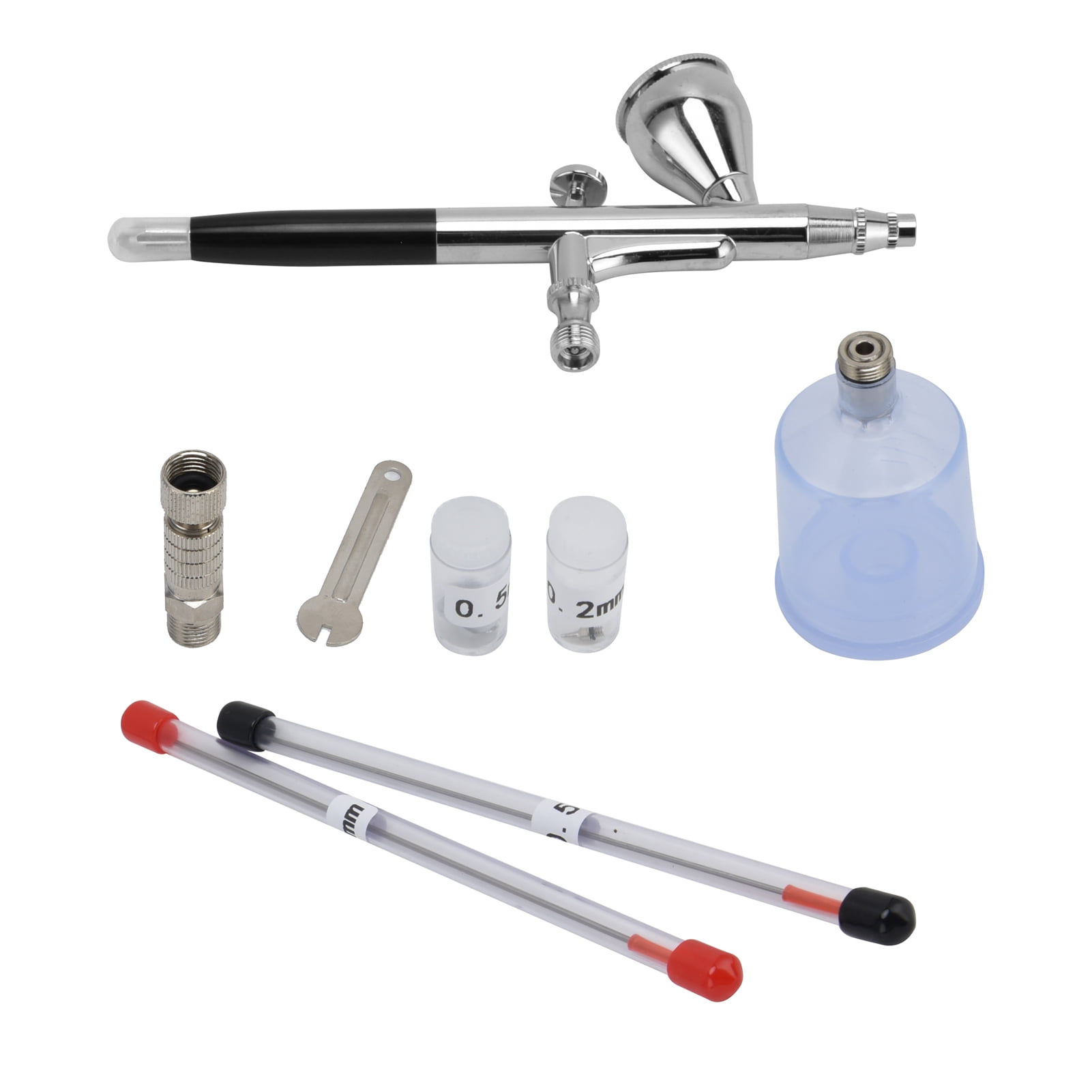 G1/8 Airbrush Set with Spray Gun Pot Spray Nozzles Needle for DIY