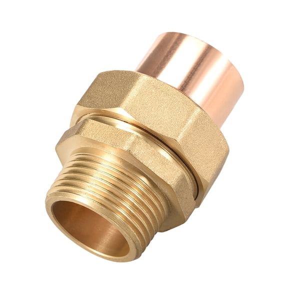 G1 Copper Union Fitting with Sweat Solder Joint to Male Threaded Connect for Use 28mm Nominal Size Pipes