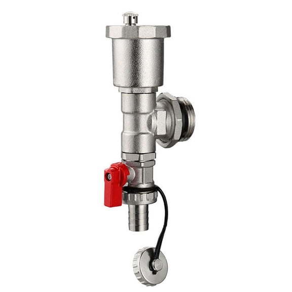 G1 Dn25 Brass Heating Distributor Quick Automatic Bleeder Circuit Drain Taps Red Smile Home