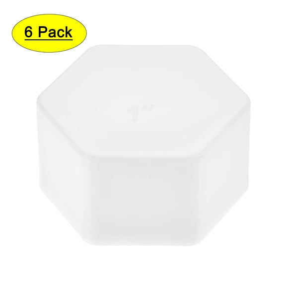 G1 Pipe Fitting Cap, PPR Hex Female Thread, for Garden and Outdoor Water Pipes End, White 6Pcs