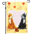 thumbnail image 1 of G128-12" x 18" Valentines Day Garden Flag In Stock for Outdoor, Cats in Love, Small Flag for Yard, 1 of 6