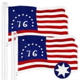 thumbnail image 1 of G128 2 Pack: Bennington 76 Flag | 5x8 Ft | ToughWeave Series Embroidered 300D Polyester | Historical Flag, Embroidered Design, Indoor/Outdoor, Brass Grommets, 1 of 9