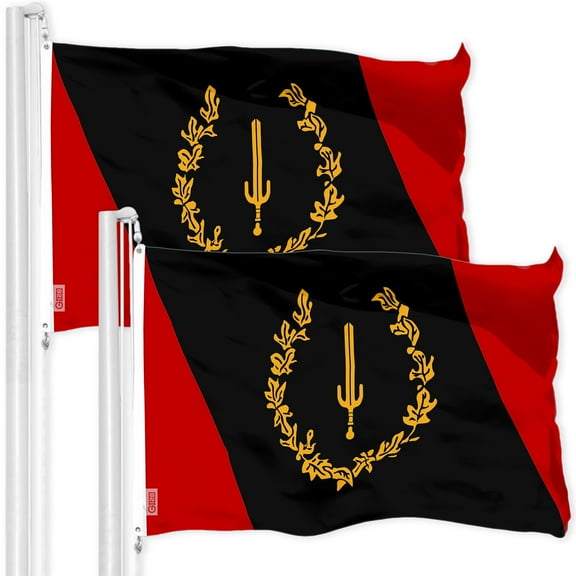 G128 2 Pack: Black American Heritage Flag | 3x5 Ft | LiteWeave Pro Series Printed 150D Polyester | Freedom and Black Civil Rights Flag, Indoor/Outdoor, Vibrant Colors, Brass Grommets