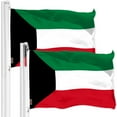 thumbnail image 1 of G128 2 Pack: Kuwait Kuwaiti Flag | 3x5 Ft | LiteWeave Pro Series Printed 150D Polyester | Country Flag, Indoor/Outdoor, Vibrant Colors, Brass Grommets, Thicker and More Durable Than 100D 75D Poly, 1 of 6
