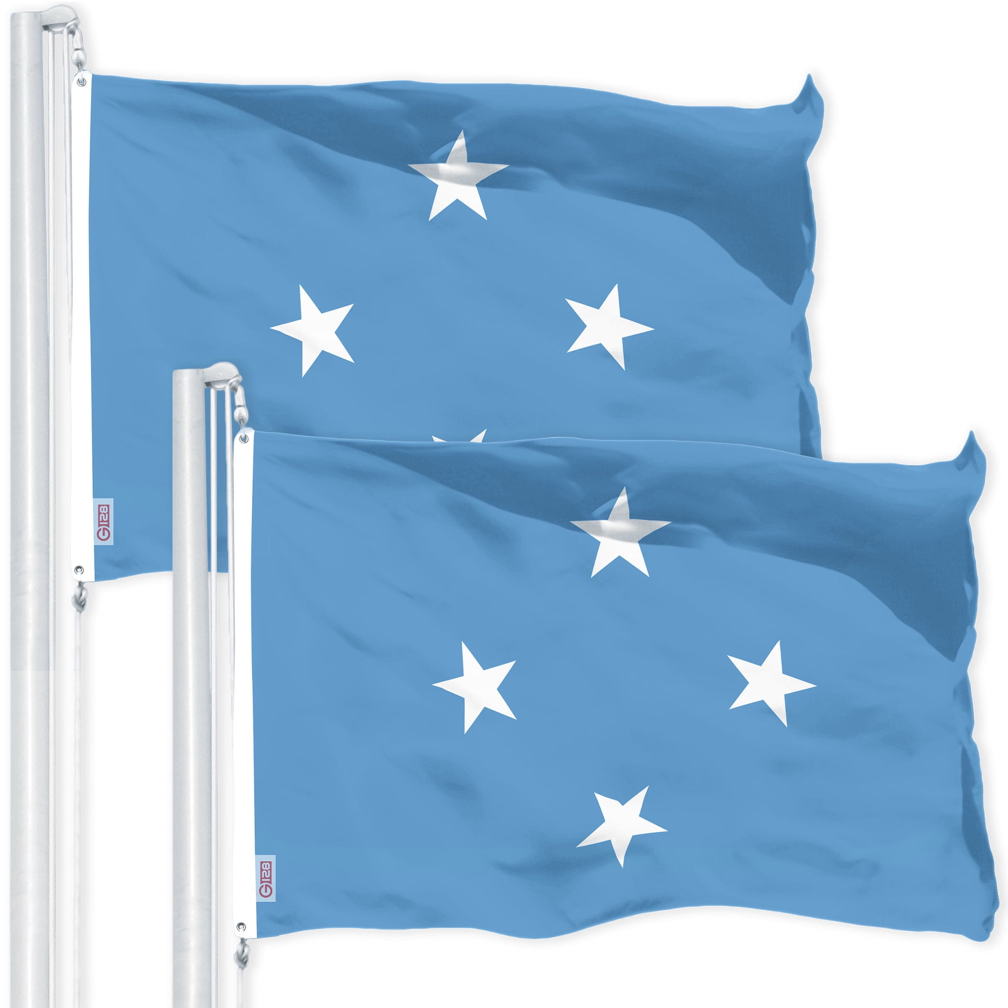G128 2 Pack: Micronesia Micronesian Flag | 3x5 Ft | LiteWeave Pro ...