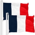 thumbnail image 1 of G128 - 2 Pack: Navy Blue NEW France French Flag | 3x5 feet | Printed 150D - Indoor/Outdoor, Vibrant Colors, Brass Grommets, Quality Polyester, Much Thicker More Durable Than 100D 75D Polyester, 1 of 7