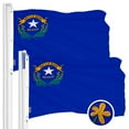 thumbnail image 1 of G128 2 Pack: Nevada NV State Flag | 6x10 Ft | ToughWeave Series Embroidered 600D Polyester | Embroidered Design, Indoor/Outdoor, Brass Grommets, 1 of 9