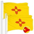 thumbnail image 1 of G128 2 Pack: New Mexico NM State Flag | 2x3 Ft | ToughWeave Series Embroidered 300D Polyester | Embroidered Design, Indoor/Outdoor, Brass Grommets, 1 of 8