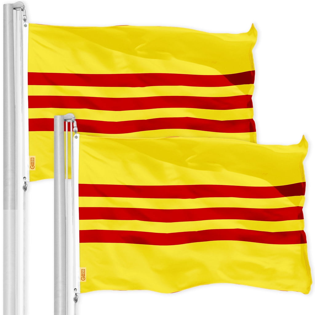 G128 2 Pack South Vietnam South Vietnamese Flag 3x5 Ft LiteWeave