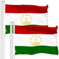 thumbnail image 1 of G128 2 Pack: Tajikistan Tajikistani Flag | 3x5 Ft | Printed 150D Polyester - Indoor/Outdoor, Vibrant Colors, Brass Grommets, Quality Polyester, Much Thicker More Durable Than 100D 75D Polyester, 1 of 5