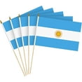 thumbnail image 1 of G128 24 Pack Handheld Argentina Argentinian Stick Flags | 8x12 In | Printed 150D Polyester, Country Flag, Solid Wooden Stick, Spear Gold Tip, 1 of 10