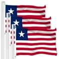 thumbnail image 1 of G128 3 Pack: Liberia Liberian Flag | 3x5 Ft | LiteWeave Pro Series Printed 150D Polyester | Country Flag, Indoor/Outdoor, Vibrant Colors, Brass Grommets, Thicker and More Durable Than 100D 75D Poly, 1 of 7