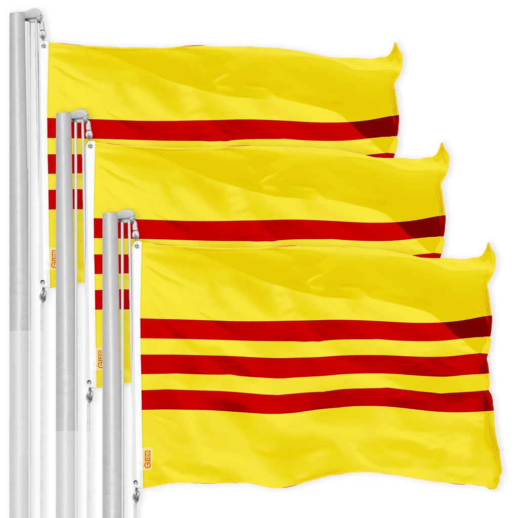 G128 3 Pack South Vietnam South Vietnamese Flag 3x5 Ft LiteWeave