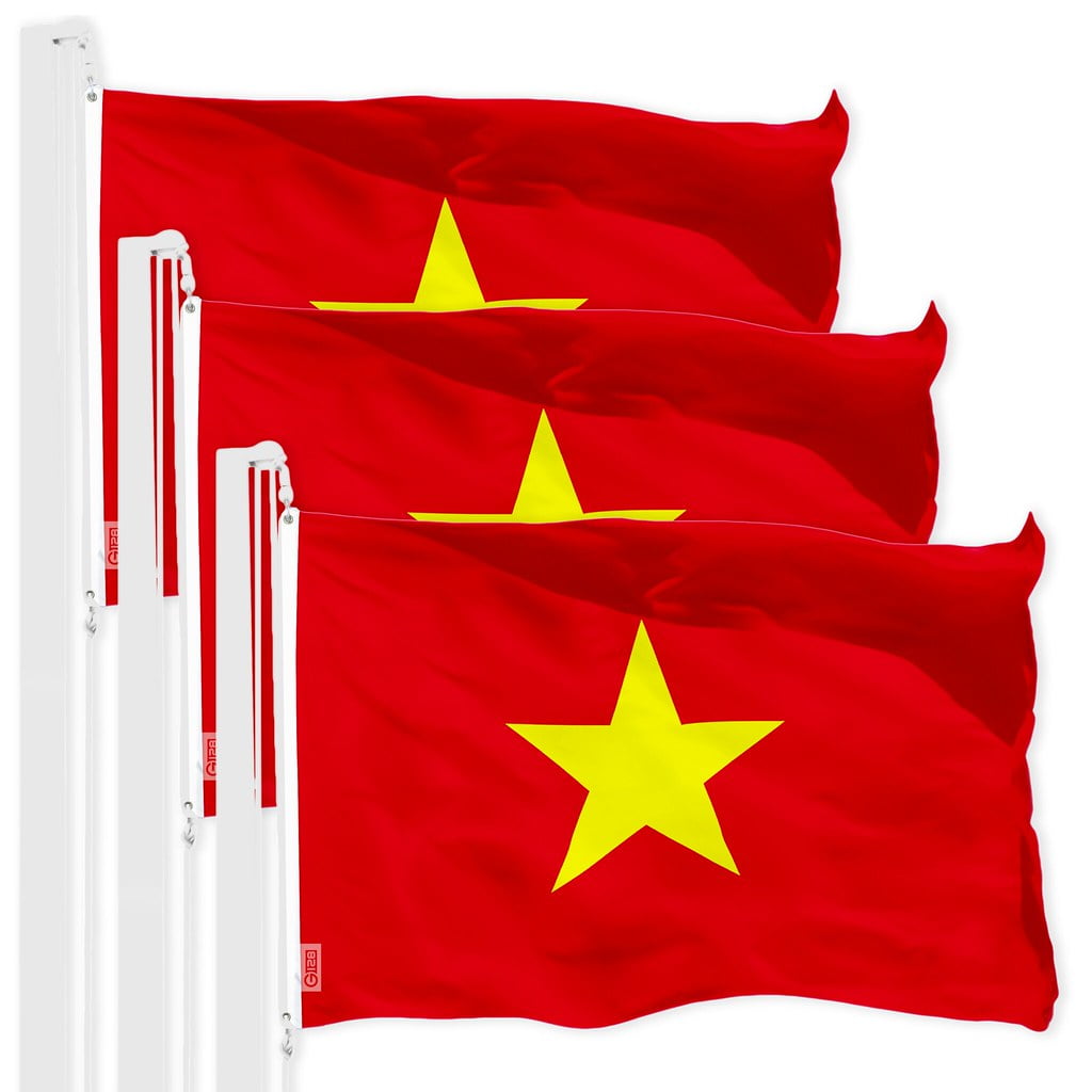 Lot De 5 Drapeaux Sud Vietnam 3x5 Pieds G128 - Polyester 150D Neuf Avec étiquettes