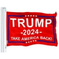 thumbnail image 1 of G128 3 ft x 5 ft Polyester Trump 2024 Take America Back Outdoor Flag, 1 of 6