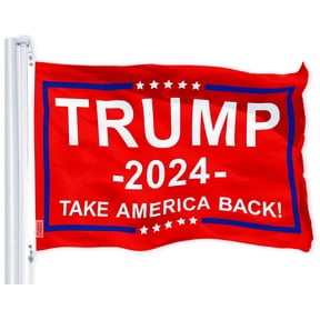G128 3 ft x 5 ft Polyester Trump 2024 Take America Back Outdoor Flag