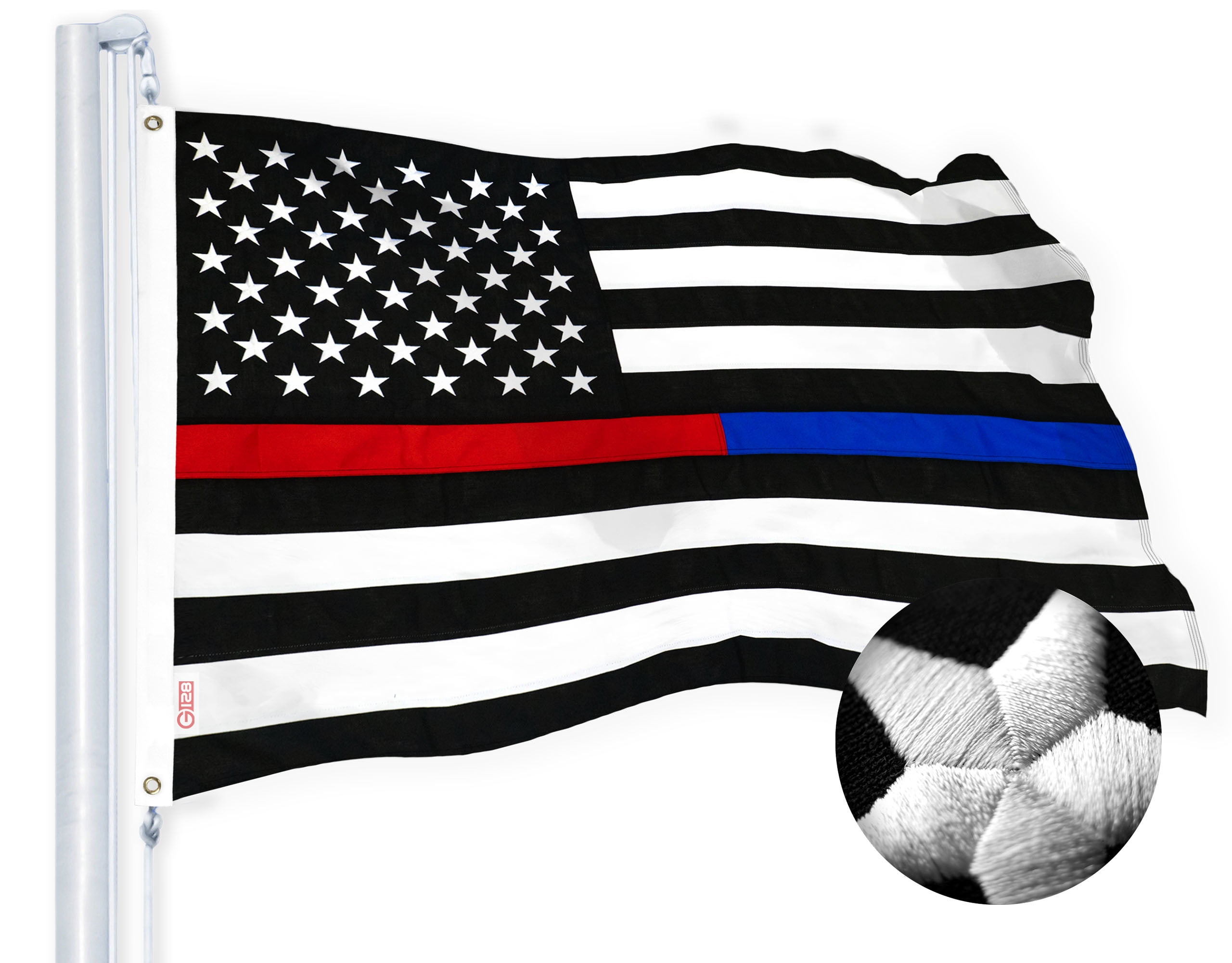 G128 3' x 5' Polyester Firefighter Outdoor Flag