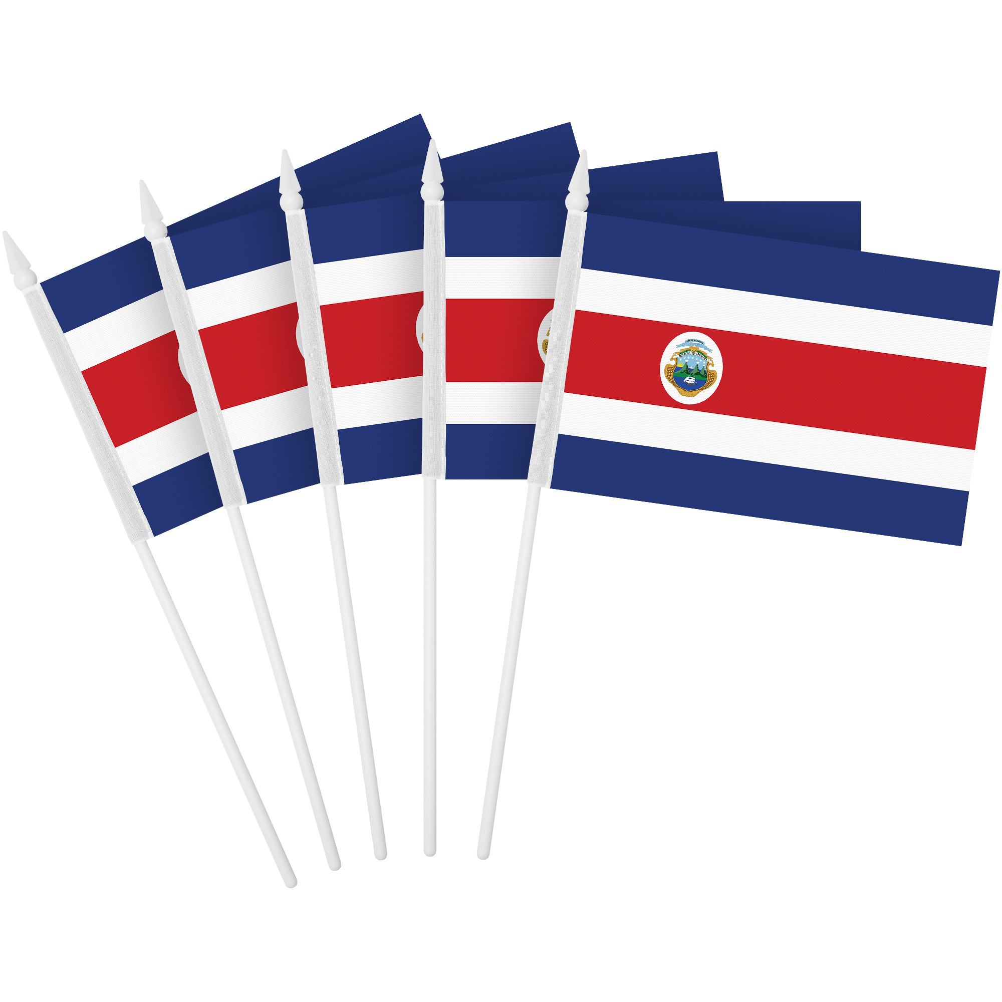 Costa Rican Flag String G128 30 Pack Handheld Costa Rica Costa Rican Stick Flags | 4x6 In ...