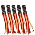 thumbnail image 1 of G128 5 Pack: American USA Tea-Stained Windsock | 60 Inch | Embroidered 420D Polyester | Patriotic Decor, Embroidered Design, Indoor/Outdoor, Brass Grommets, 1 of 8