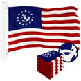 thumbnail image 1 of G128 5 Pack: American USA Yacht Ensign Flag | 1x1.5 Ft | ToughWeave Series Embroidered 300D Polyester | Nautical Flag, Embroidered Stars, Sewn Stripes, Indoor/Outdoor, Brass Grommets, 1 of 7