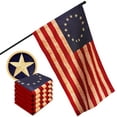 thumbnail image 1 of G128 5 Pack: Betsy Ross Tea-Stained Flag | 2.5x4 Ft | ToughWeave Pro Series Pole Sleeve Embroidered 420D Polyester | Historical Flag, Embroidered Design, High Quality, NO Flagpole Included, 1 of 9