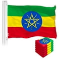 thumbnail image 1 of G128 – 5 Pack: Ethiopia (Ethiopian) Flag | 3x5 feet | Printed 150D – Indoor/Outdoor, Vibrant Colors, Brass Grommets, Quality Polyester, Much Thicker More Durable Than 100D 75D Polyester, 1 of 3