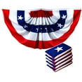 thumbnail image 1 of G128 5pk USA Pleated Fan Flags, 2x4 ft, Printed Patriotic Bunting, Canvas Header, Brass Grommets, 1 of 6