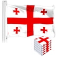 thumbnail image 1 of G128 5 Pack: Georgia Georgian Flag | 3x5 Ft | LiteWeave Pro Series Printed 150D Polyester | Country Flag, Indoor/Outdoor, Vibrant Colors, Brass Grommets, 1 of 7