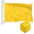 thumbnail image 1 of G128 5 Pack: Solid Golden Yellow Color Flag | 2.5x4 Ft | LiteWeave Pro Series Printed 150D Polyester | Indoor/Outdoor, Vibrant Colors, Brass Grommets, Thicker and More Durable Than 100D 75D Polyester, 1 of 7