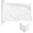 thumbnail image 1 of G128 5 Pack: Solid White Color Flag | 4x6 Ft | LiteWeave Pro Series Printed 150D Polyester | Indoor/Outdoor, Vibrant Colors, Brass Grommets, 1 of 6