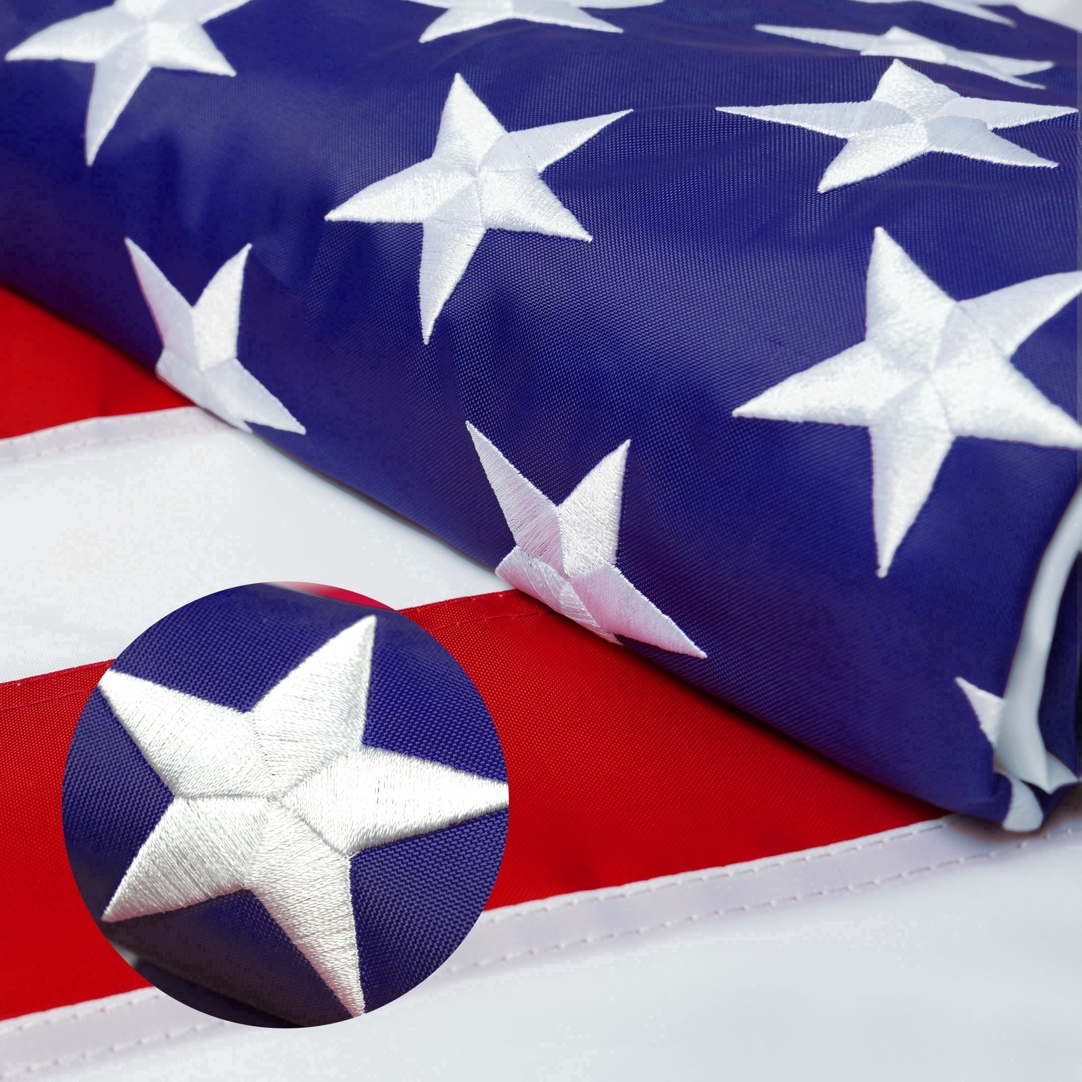 ANT Enterprises 2 ft x 3 ft Nylon Embroidered Stars American US