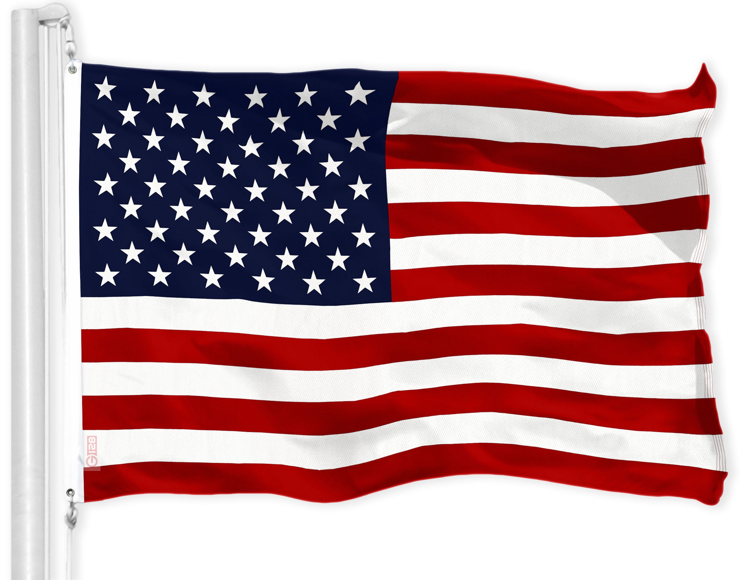 G128 American USA Flag | 4x6 Ft | LiteWeave Pro Series Printed 150D Polyester | Country Flag, Indoor/Outdoor, Vibrant Colors, Brass Grommets, Thicker and More Durable Than 100D 75D Polyester