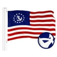 thumbnail image 1 of G128 American USA Yacht Ensign Flag | 2x3 Ft | ToughWeave Series Embroidered 300D Polyester | Nautical Flag, Embroidered Stars, Sewn Stripes, Indoor/Outdoor, Brass Grommets, 1 of 8