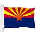thumbnail image 1 of G128 - Arizona State Flag 3x5 ft Printed Brass Grommets 150D Quality Polyester Flag Indoor/Outdoor - Much Thicker and More Durable Than 100D and 75D Polyester, 1 of 6