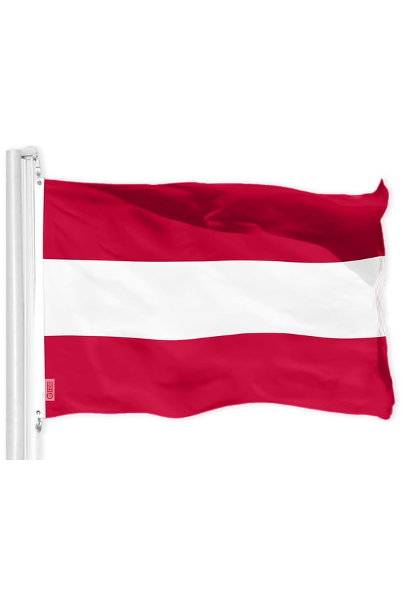 Austria Austrian Flag | 3x5 feet | Printed 150D - Indoor/Outdoor, Vibrant Colors, Brass Grommets, Quality Polyester, Much Thicker More Durable Than 100D 75D Polyester
