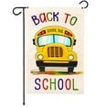 thumbnail image 1 of G128 Back to School Bus Garden Flag 12x18 In Double Sided Back to School Yard Garden Lawn Decoration, 1 of 8