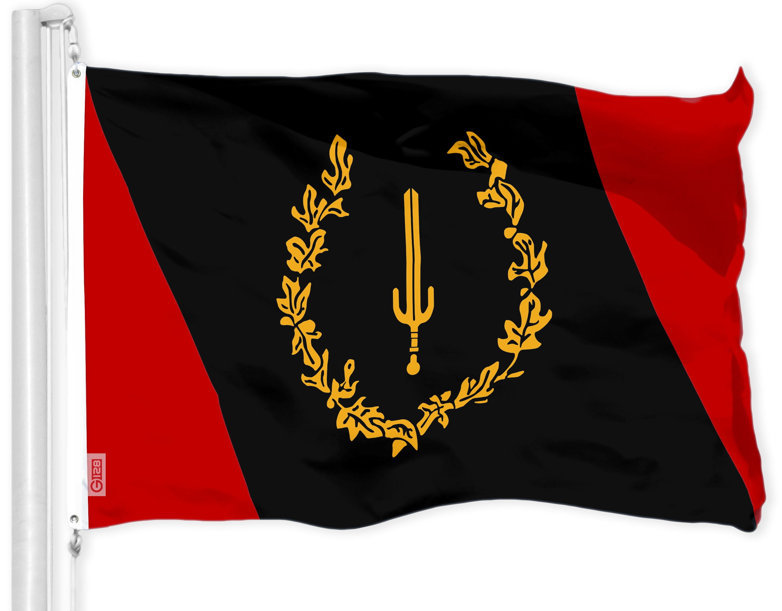 G128 Black American Heritage Flag | 3x5 Ft | LiteWeave Pro Series Printed 150D Polyester | Freedom and Black Civil Rights Flag, Indoor/Outdoor, Vibrant Colors, Brass Grommets