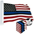 thumbnail image 1 of G128 Blue Lives Matter Flag 4x6 FT 5-Pack Police Flag Embroidered Spun Polyester, 1 of 9