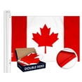 thumbnail image 1 of G128 Canada Canadian Flag 2x3 ft Double Sided Embroidered 210d Heavy Duty Polyester with Brass Grommets for Indoor or Outdoor Use, 1 of 9