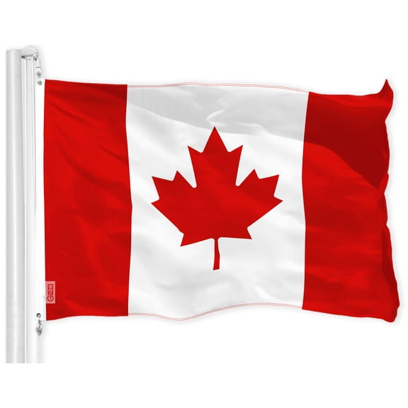 G128 Canada Canadian Flag | 4x6 Ft | LiteWeave Pro Series Printed 150D Polyester | Country Flag, Indoor/Outdoor, Vibrant Colors, Brass Grommets, Thicker and More Durable Than 100D 75D Polyester