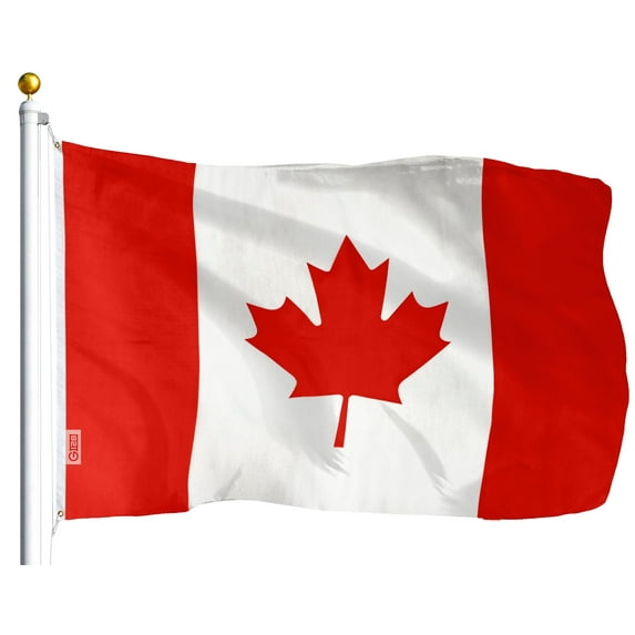 G128 Canada Flag 3x5ft Polyester with Brass Grommets Double Stitched Canadian Flag Indoor/Outdoor