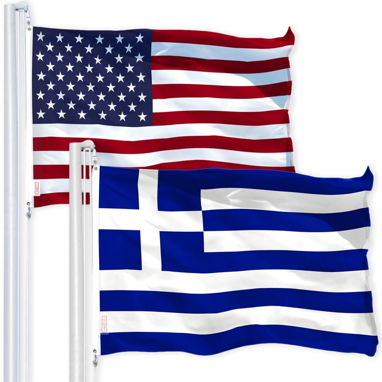 G128 Combo 6ft White Flagpole & 3x5 ft South Dakota Printed 150D Polyester Flag