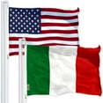 thumbnail image 1 of G128 Combo Flag Pack: USA American Flag 3x5 ft 150D Printed Stars & Italy (Italian) Flag 3x5 ft 150D Printed, 1 of 9