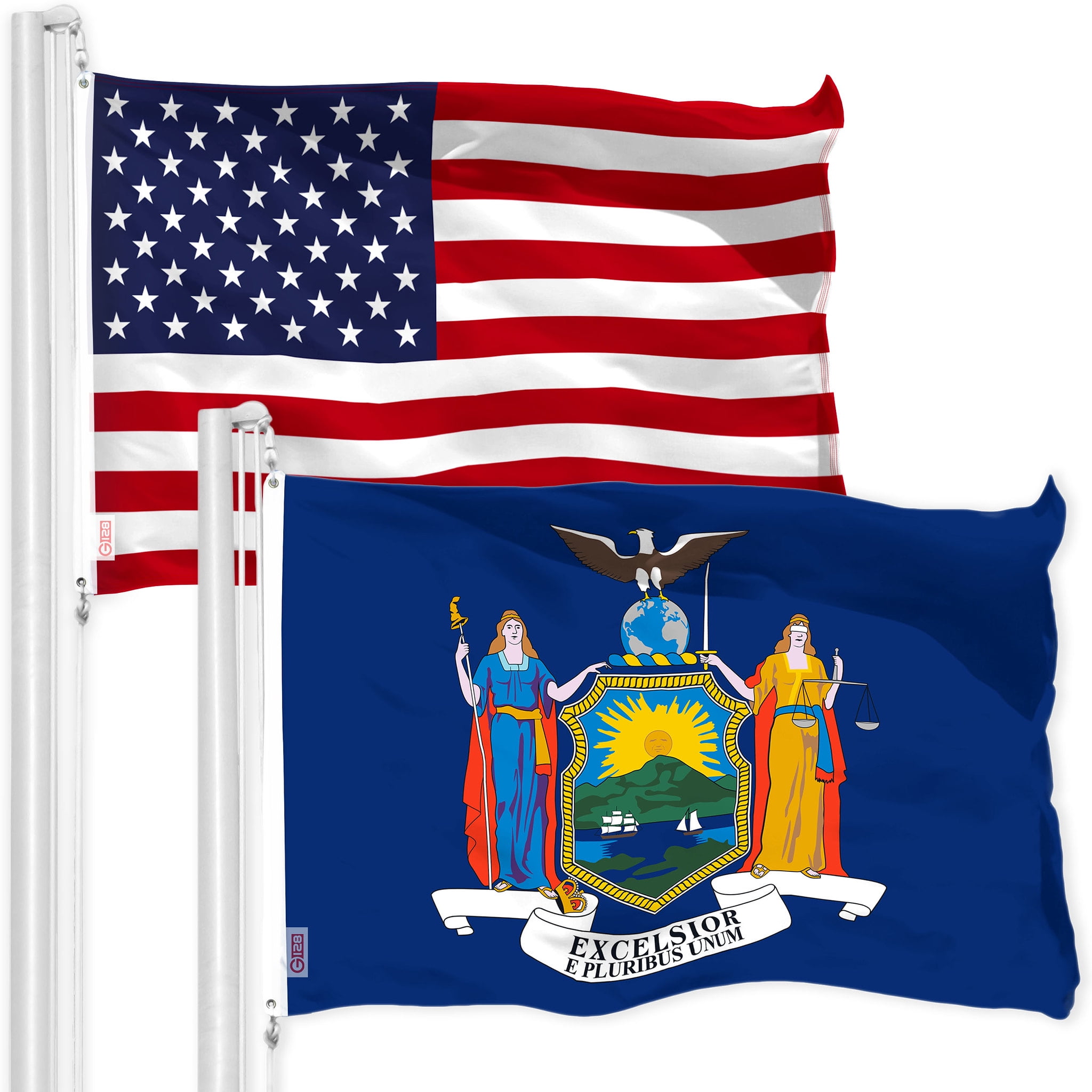 ☆限定カラー☆ 　FLAG 170 & G-FLAG 150 セット G128 Combo Pack: American USA Flag 3x5 Ft 150D & New York NY State