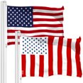 thumbnail image 1 of G128 Combo Pack: American USA Flag 3x5 Ft & Civil Peace USA Flag 3x5 Ft | Both LiteWeave Pro Series Printed 150D Polyester, Brass Grommets, 1 of 8