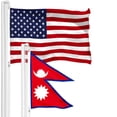 thumbnail image 1 of G128 Combo Pack: American USA Flag 3x5 Ft & Nepal Flag 3x5 Ft, Both Printed 150D Polyester, Indoor/Outdoor, Brass Grommets, 1 of 8